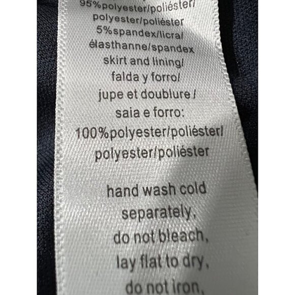 NWT Alex Evenings Size 8P Square Neck Sequin Waves Midi Dress Navy *Dress Only* - Picture 10 of 12